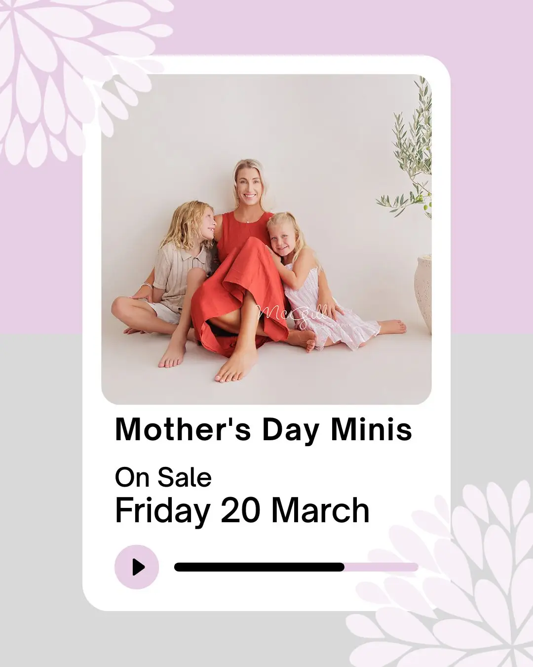 Mother’s Day Minis are coming 💐

On sale Friday 20 March - Booking link drops at 9am on socials

The perfect gift for Mother’s Day ✨  Limited spots available ✨